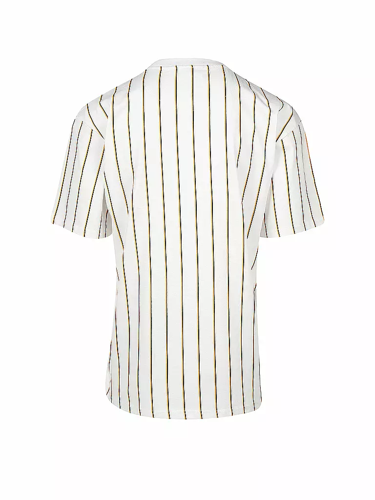 KARL KANI | T-Shirt Signature Pinstripe | weiß