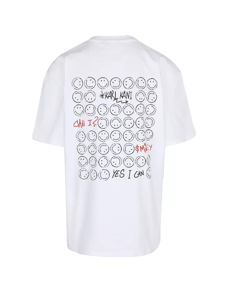 KARL KANI | T-Shirt SIGNATURE SMILEY® | weiß