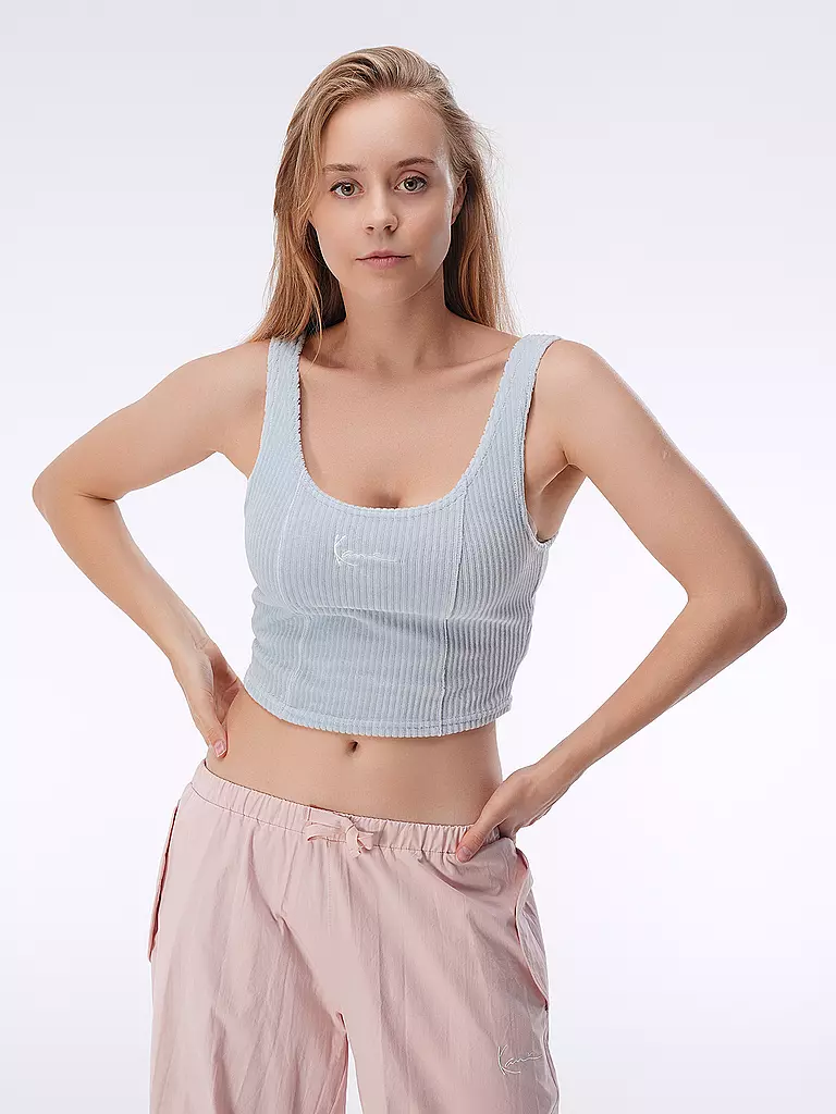 KARL KANI | Top Cropped Fit | hellblau