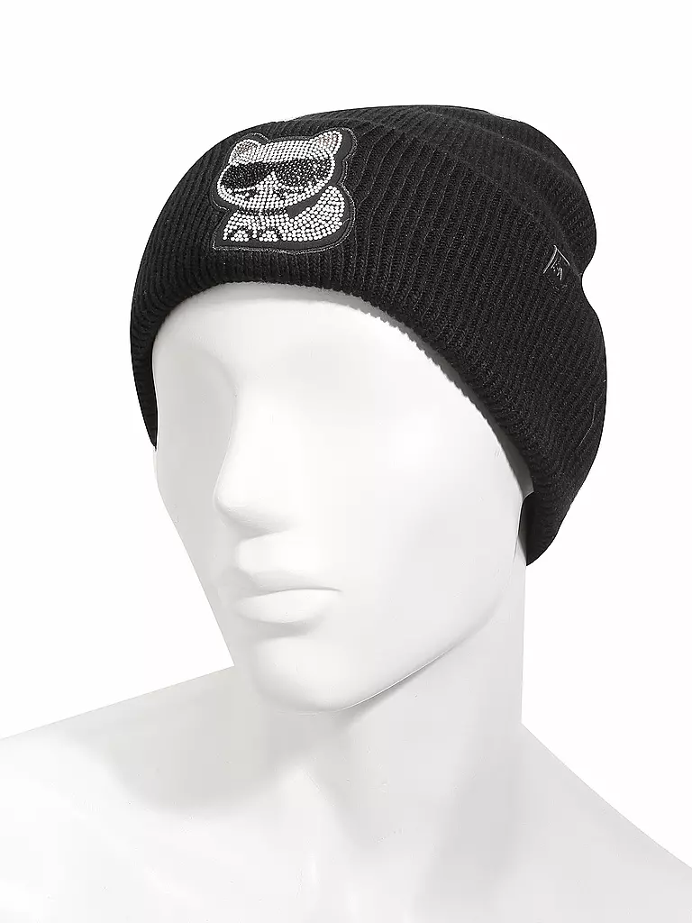 KARL LAGERFELD | Haube - Beanie Choupette Sparkle | schwarz