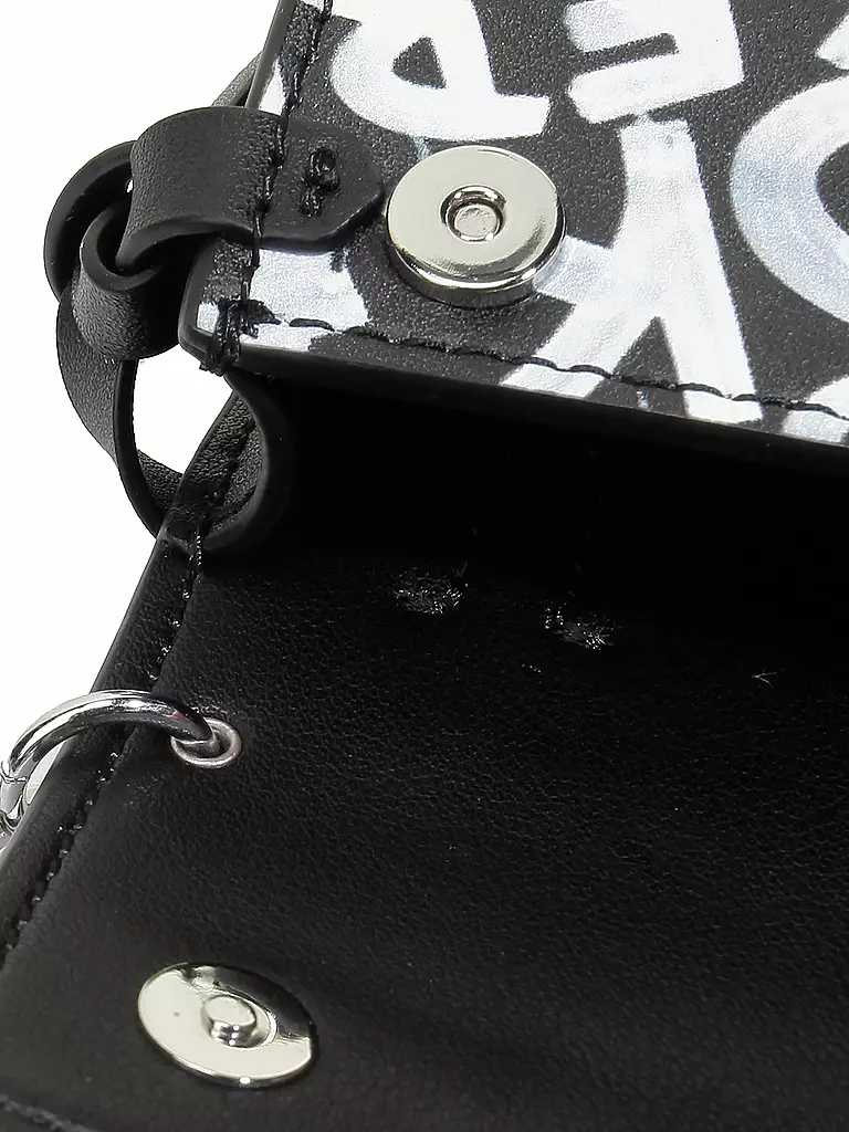 KARL LAGERFELD | Ledertasche - Minibag " Icon Graphiti " | schwarz