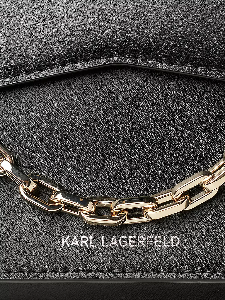 KARL LAGERFELD | Ledertasche - Umhängetasche K/Karl Seven | schwarz
