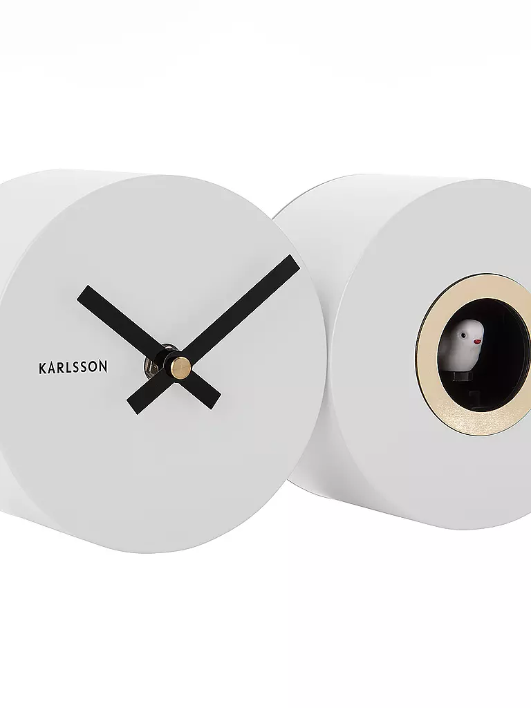 KARLSSON | Wanduhr CUCKOO DUO White | weiss