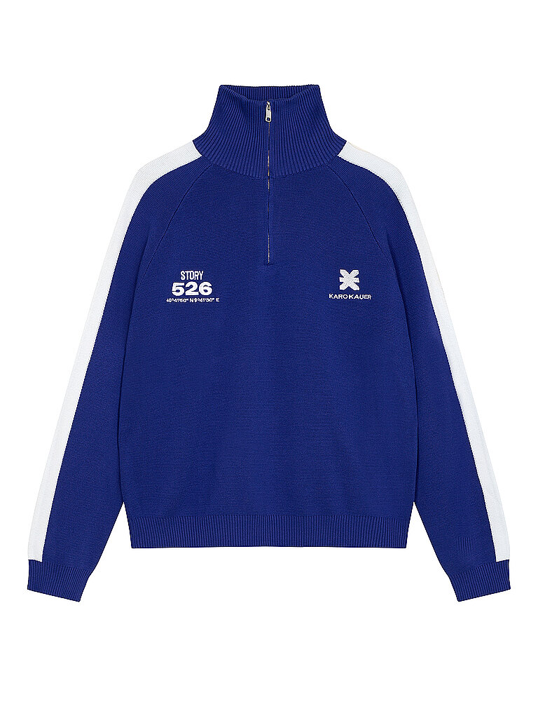 KARO KAUER Troyer Pullover blau | XL