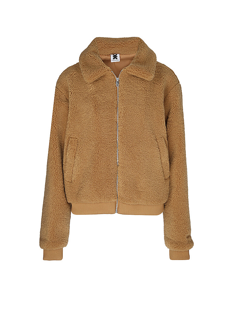 KARO KAUER Teddyfell Jacke braun | XL