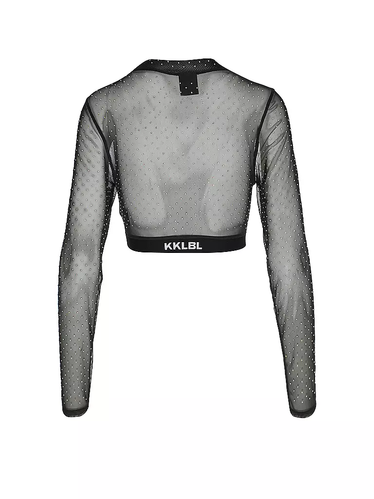 KARO KAUER | Langarmshirt Cropped Fit | schwarz