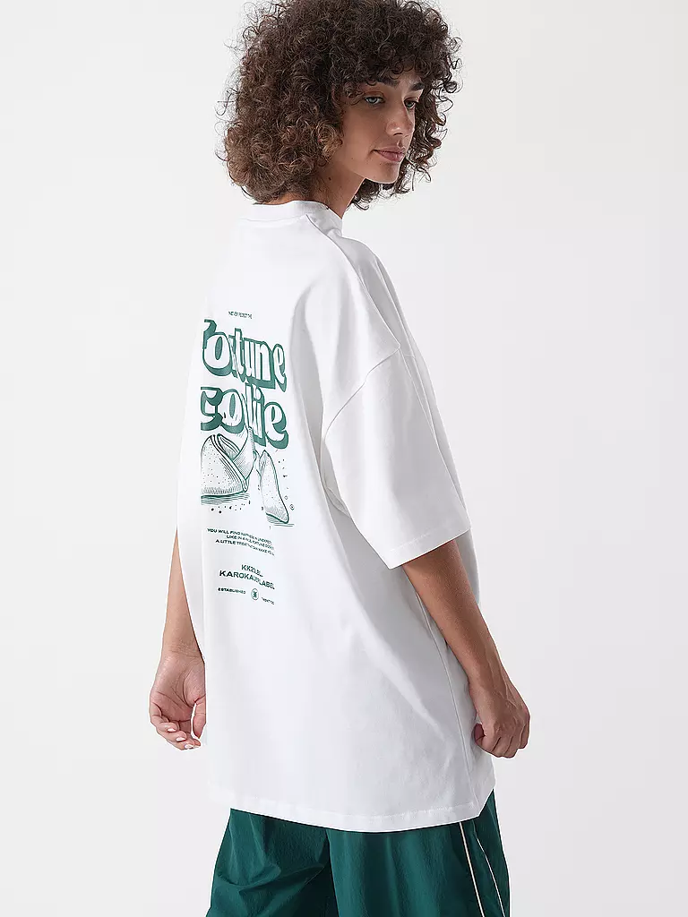 KARO KAUER | T-Shirt Oversized Fit FORTUNE COOKIE | creme