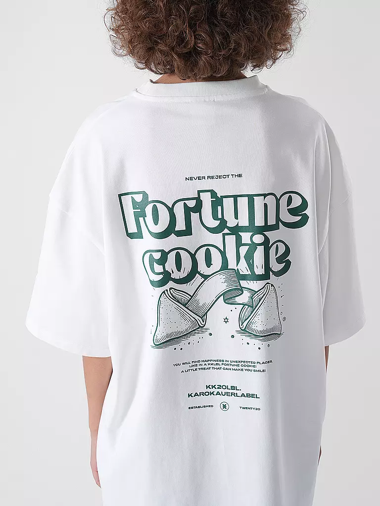 KARO KAUER | T-Shirt Oversized Fit FORTUNE COOKIE | creme