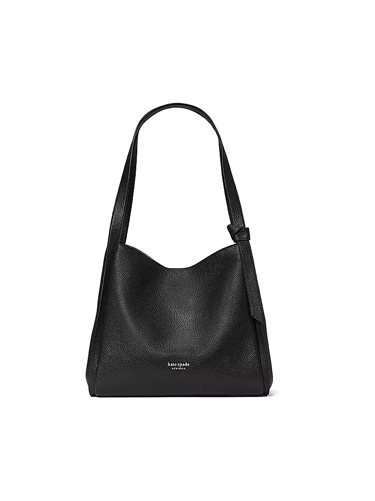 KATE SPADE | Ledertasche - Hobobag Knott | schwarz