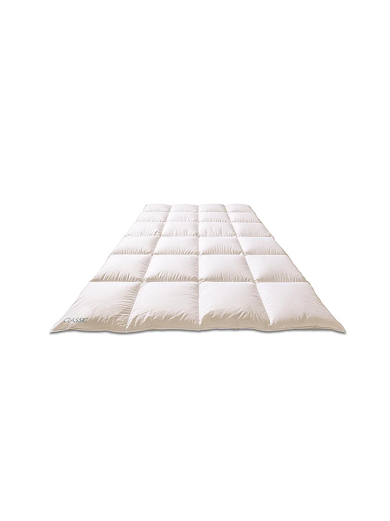 KAUFFMANN Edredón de plumas 140x220cm CLASSIC Cálido Blanco blanco
