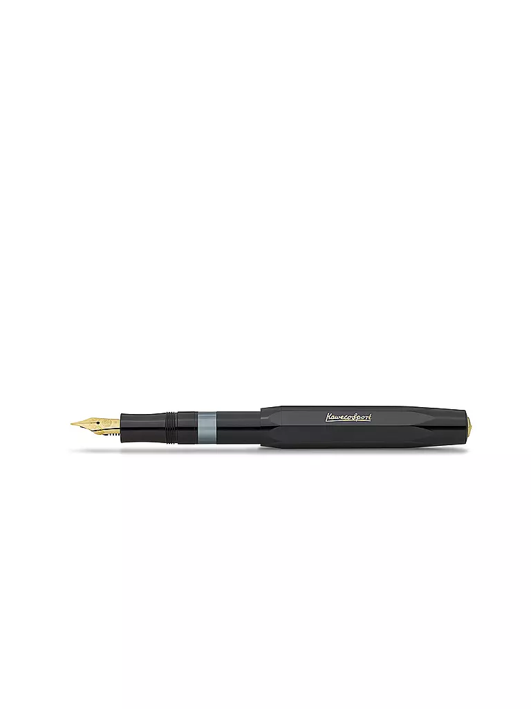 KAWECO | Füllhalter Piston Sport Classic Black/Gold M | schwarz