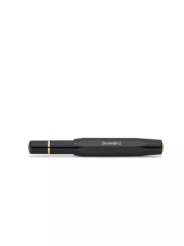 KAWECO | Füllhalter Piston Sport Classic Black/Gold M | schwarz