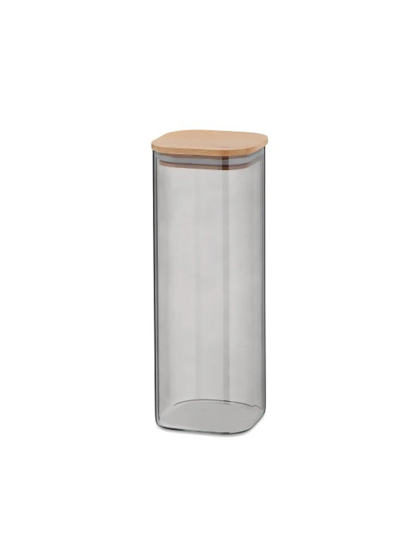 KELA | Vorratsdose 2l  NEA Glas/Buche | grau