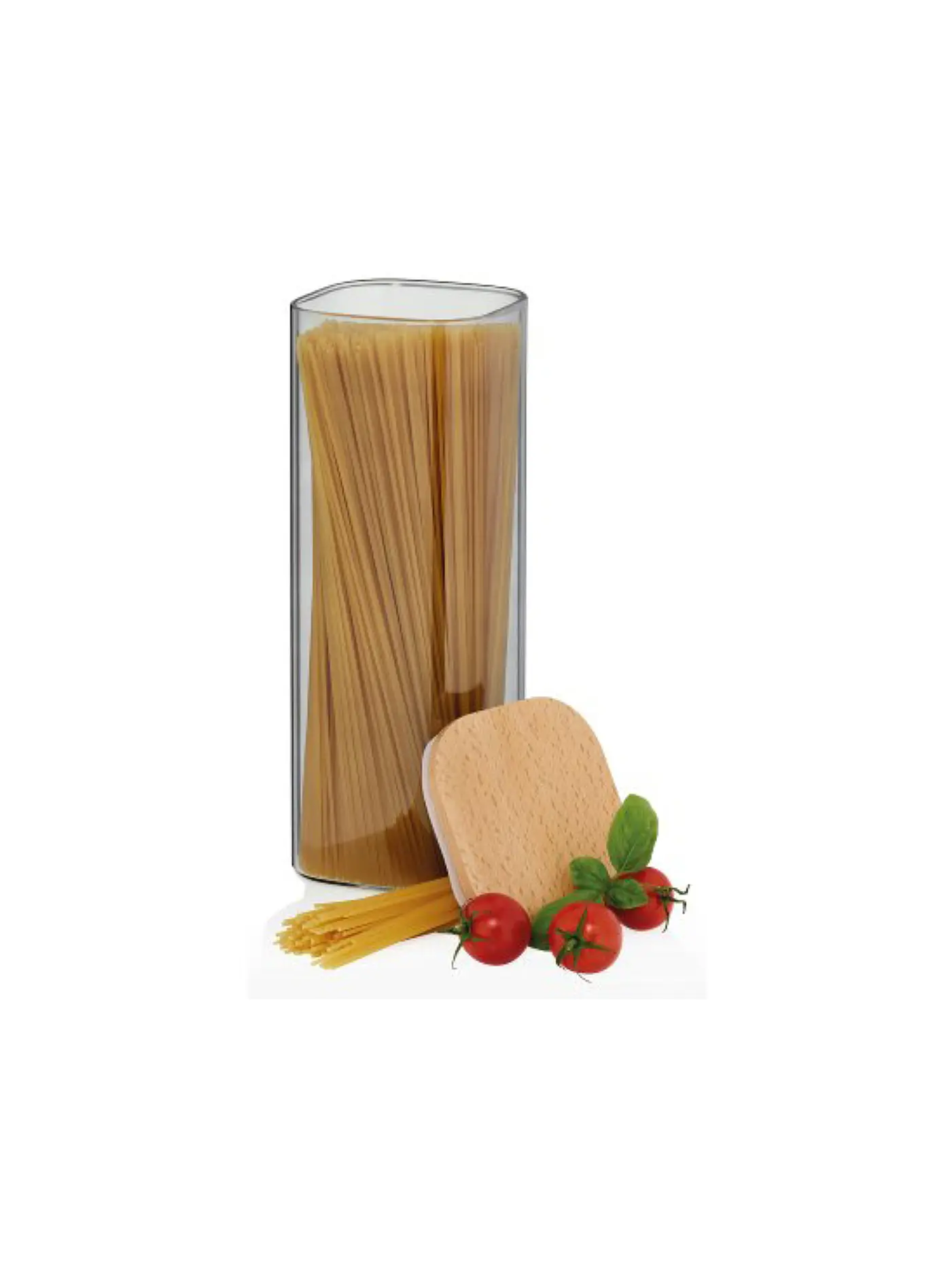 KELA | Vorratsdose 2l  NEA Glas/Buche | grau