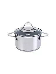 KELOMAT | Fleischtopf 16cm / 1,9l Perfekt Edelstahl Antihaft | silber