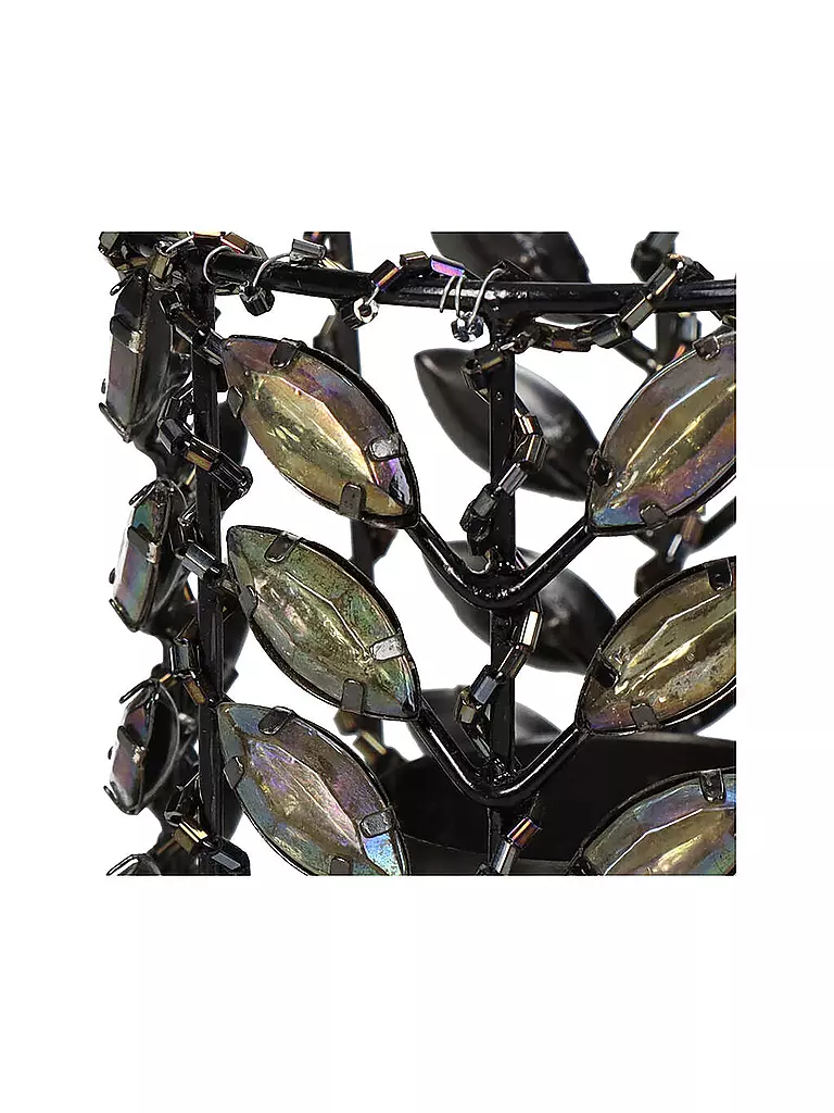 KERSTEN | Kerzenhalter BEADS 8x8cm Black | schwarz