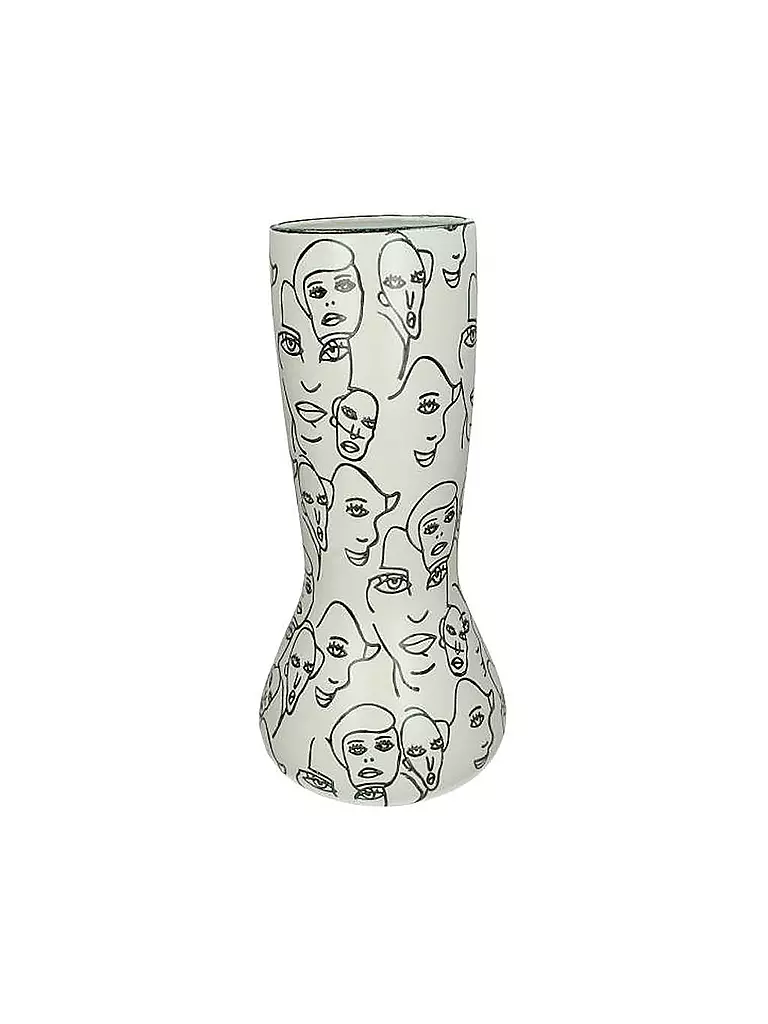 KERSTEN | Vase "Faces Fine Earthenware" 40,5cm | schwarz