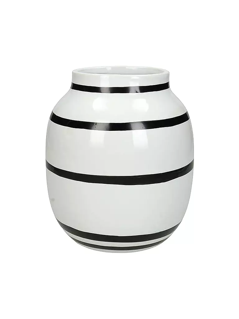 KERSTEN | Vase "Stripes Fine Earthenware" 19,5cm | weiß
