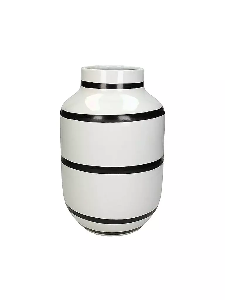 KERSTEN | Vase "Stripes Fine Earthenware" 30,5cm | weiß