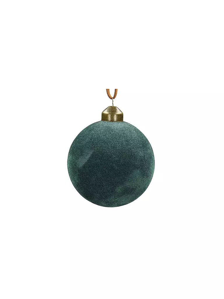 KERSTEN | Weihnachts-Kugel Velvet Glass 8cm | petrol