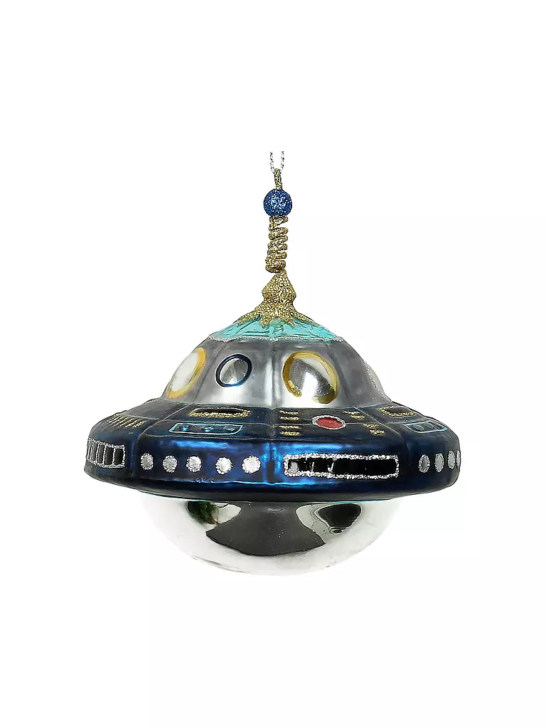 KERSTEN | Weihnachtsschmuck  Ufo 11,5cm | blau