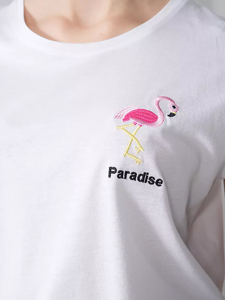 KEY LARGO | T-Shirt FLAMINGO | weiss