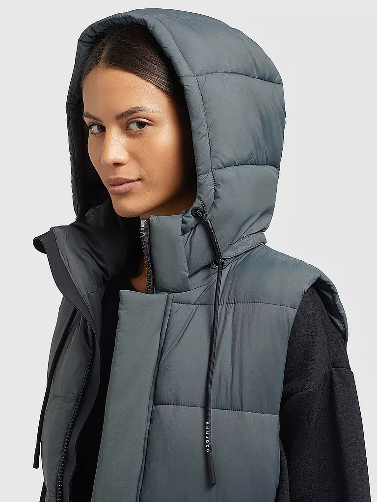 KHUJO | Steppgilet THE MAGNETA MATT | grau