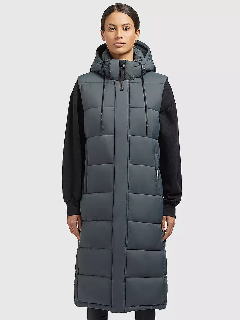 KHUJO | Steppgilet THE MAGNETA MATT | grau