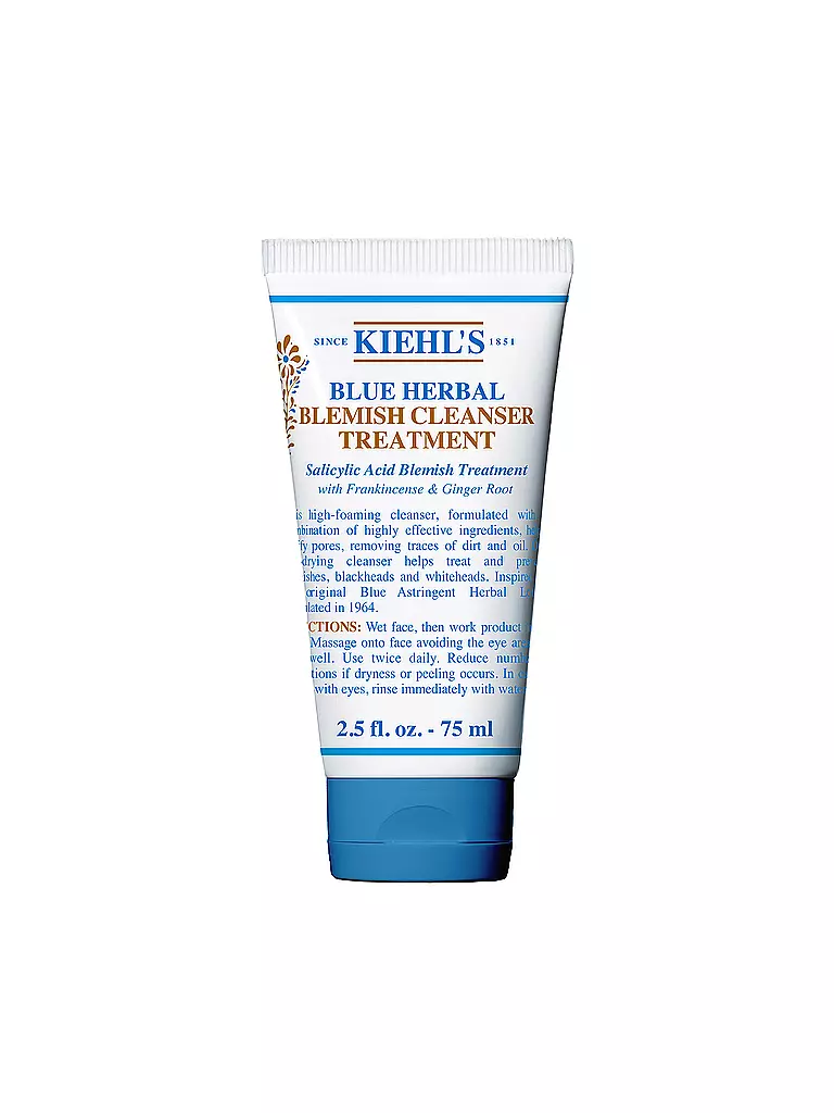 KIEHL'S | Blue Herbal Blemish Cleanser Treatment 75ml | transparent