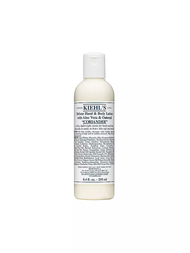 KIEHL'S | Deluxe Hand & Body Lotion with Aloe Vera & Oatmeal - Coriander 250ml | keine Farbe