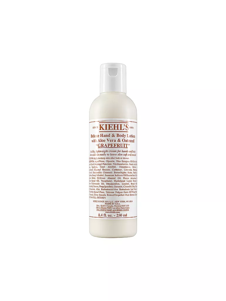 KIEHL'S | Deluxe Hand and Body Lotion with Aloe Vera and Oatmeal - Grapefruit 250ml | keine Farbe