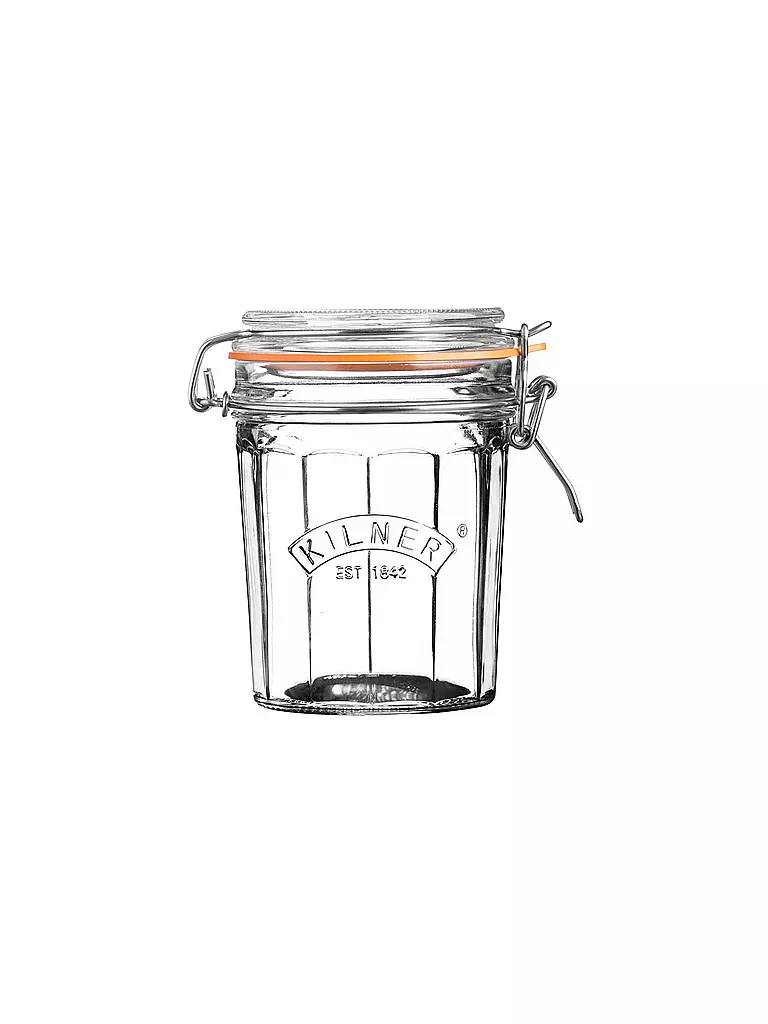 KILNER | Drahtbügelglas Kilner facettiert 450ml | transparent