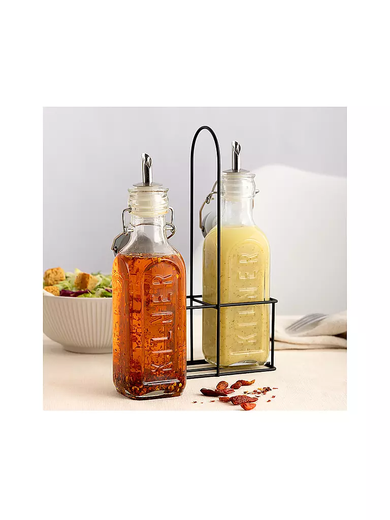 KILNER | Flaschenset Essig/Öl 2x0,3l  | transparent
