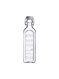 KILNER | Glasflasche mit Bügelverschluss 600ml eckig Glas | transparent