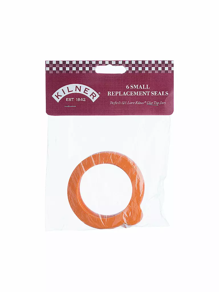 KILNER | Gummiringe für Kilner Drahtbügelgläser 6er 125ml | orange