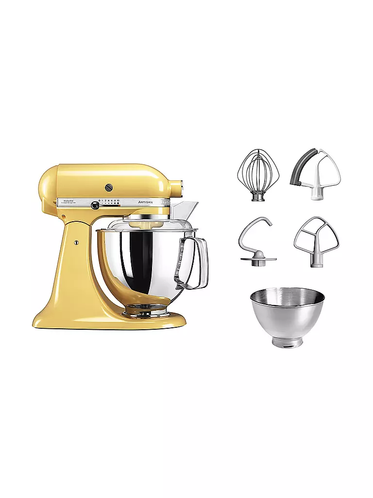 KITCHENAID | Küchenmaschine Artisan 175 4,8l 300 Watt 5KSM175PSEMY (Pastellgelb) | gelb