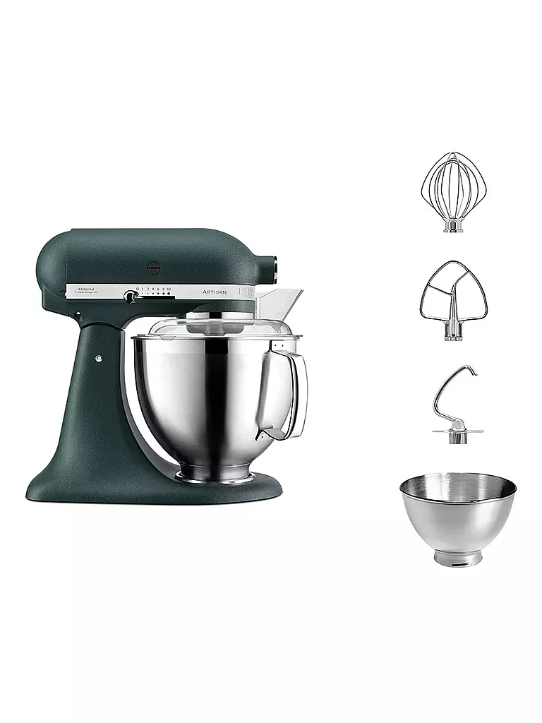 KITCHENAID | Küchenmaschine Artisan 185 4,8l 300 Watt 5KSM185PSEBK (Pepple Palm) | grün