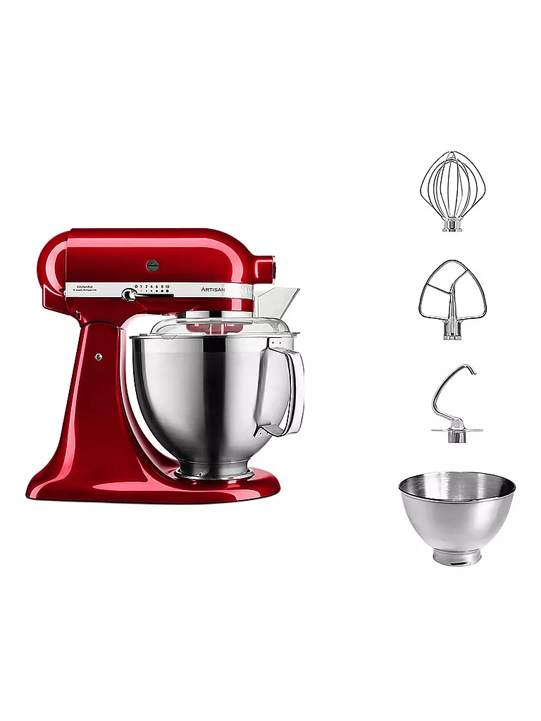 KITCHENAID | Küchenmaschine Artisan 185 4,8l 300 Watt 5KSM185PSECA (Liebesapfel Rot) | rot