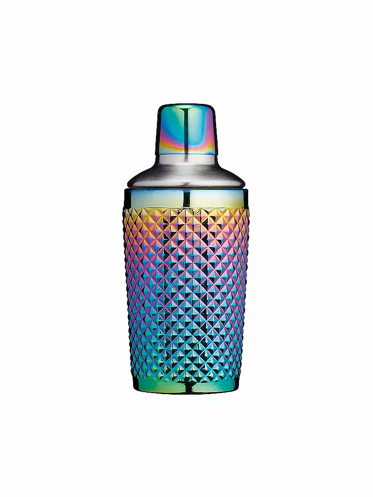 KITCHENCRAFT | BarCraft Tropical Chic Rainbow 300ml Studded Boston Cocktail Shaker | bunt