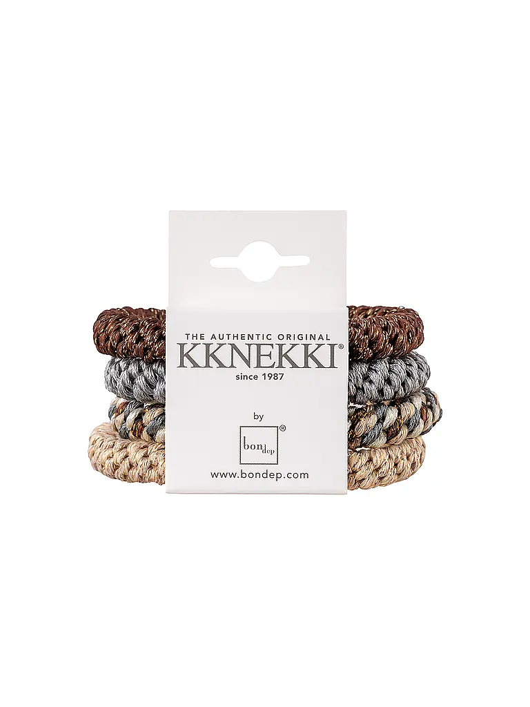 KKNEKKI | Haargummi 4er Pkg BUNDLE 45 | braun