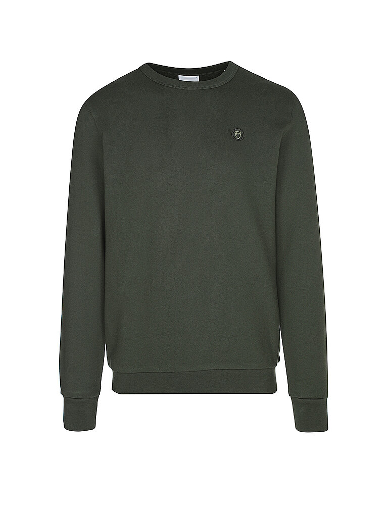 KNOWLEDGE COTTON APPAREL Sweater ERIK dunkelgrün | XXL