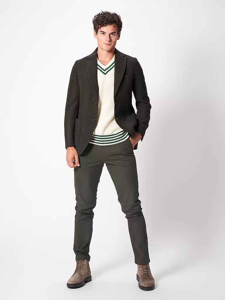 KNOWLEDGE COTTON APPAREL | Chino LUCA | dunkelgrün