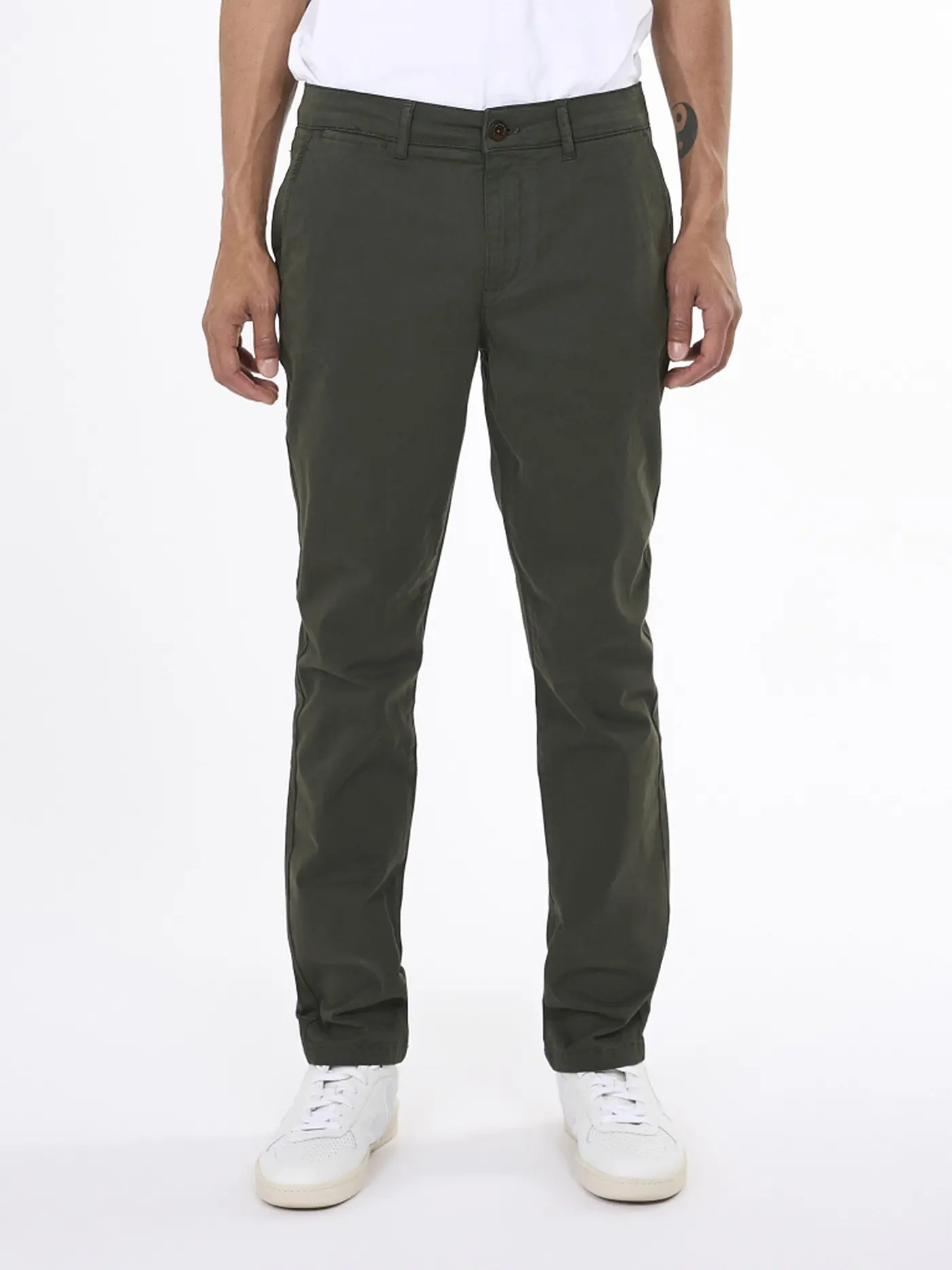 KNOWLEDGE COTTON APPAREL | Chino LUCA | dunkelgrün