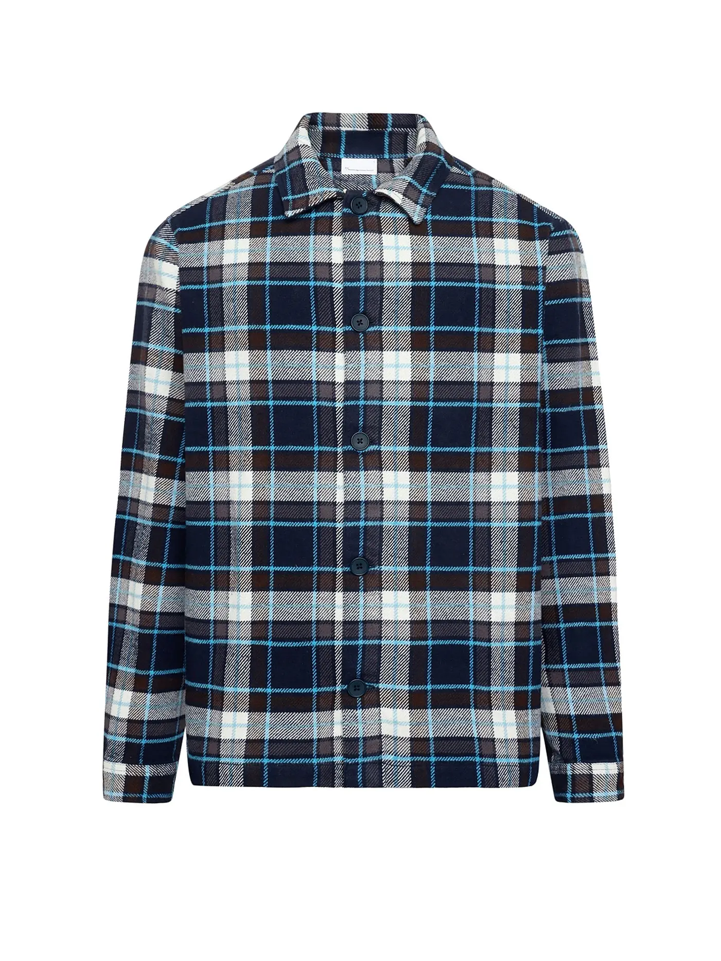KNOWLEDGE COTTON APPAREL | Flanell Overshirt Regular Fit | blau