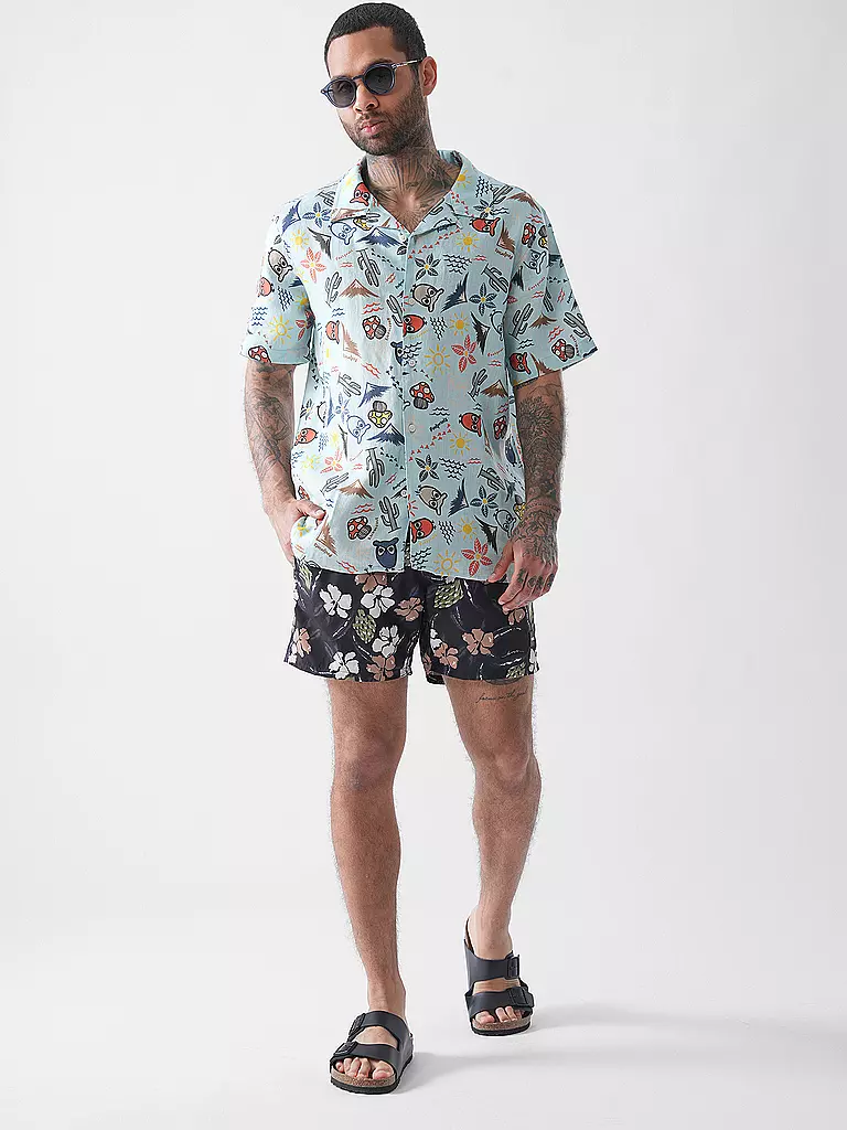 KNOWLEDGE COTTON APPAREL | Hemd Regular Fit  | türkis