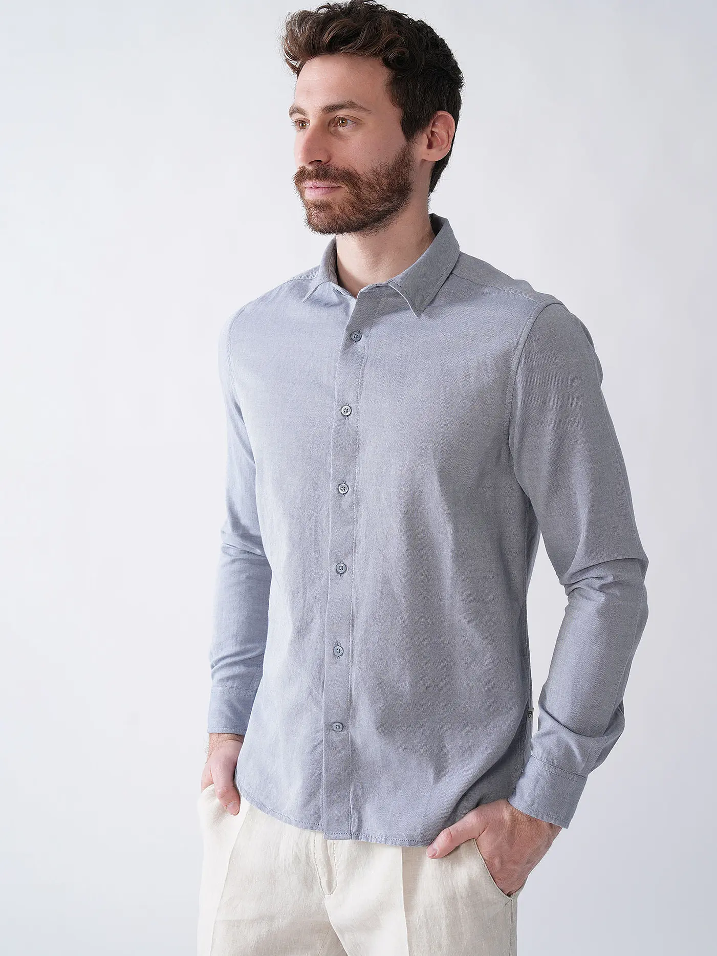 KNOWLEDGE COTTON APPAREL | Hemd Regular Fit  | blau