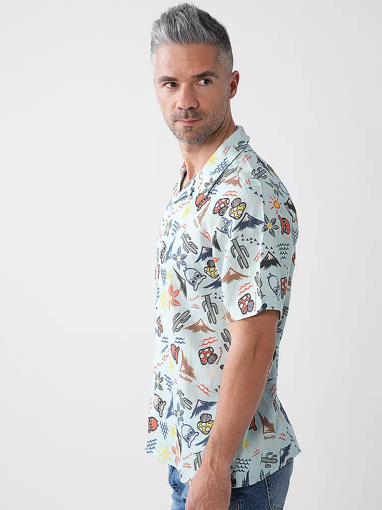 KNOWLEDGE COTTON APPAREL | Hemd Regular Fit  | türkis