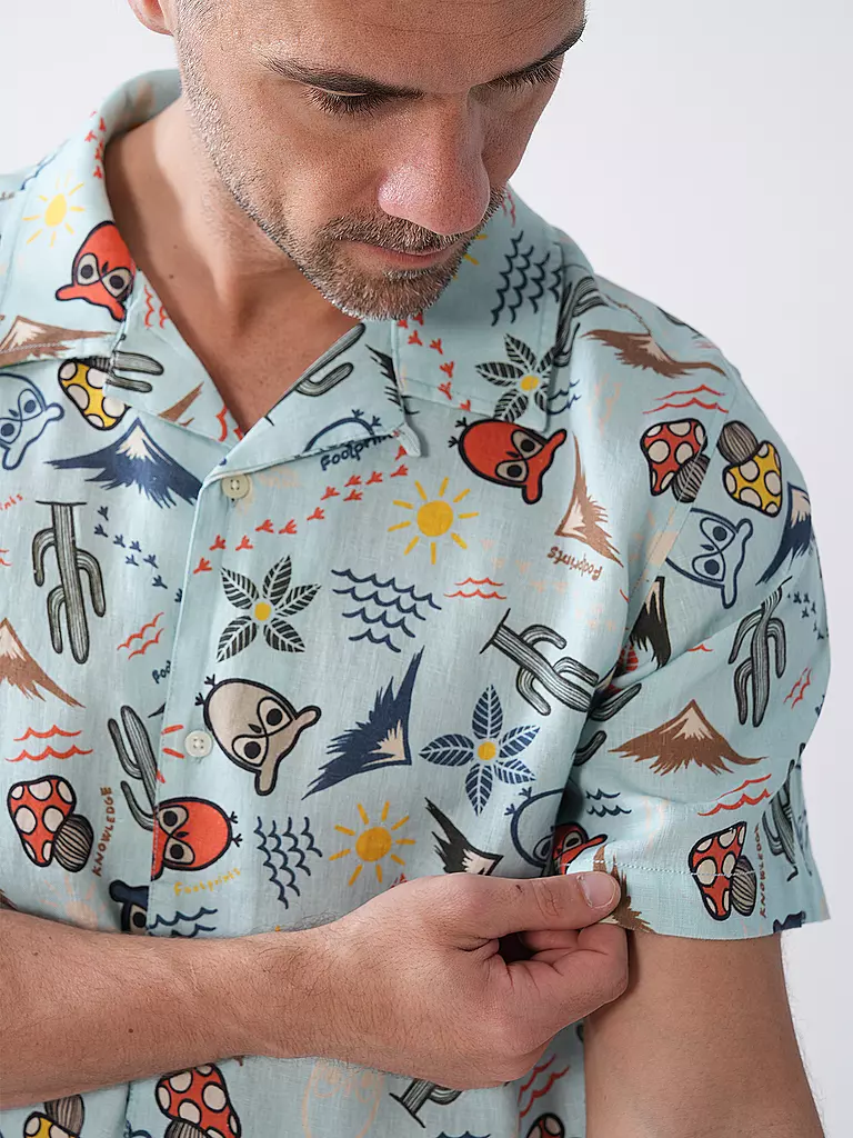 KNOWLEDGE COTTON APPAREL | Hemd Regular Fit  | türkis