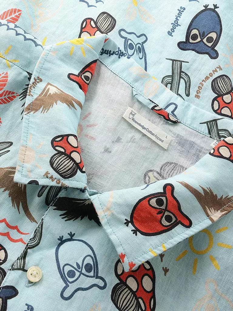KNOWLEDGE COTTON APPAREL | Hemd Regular Fit  | türkis