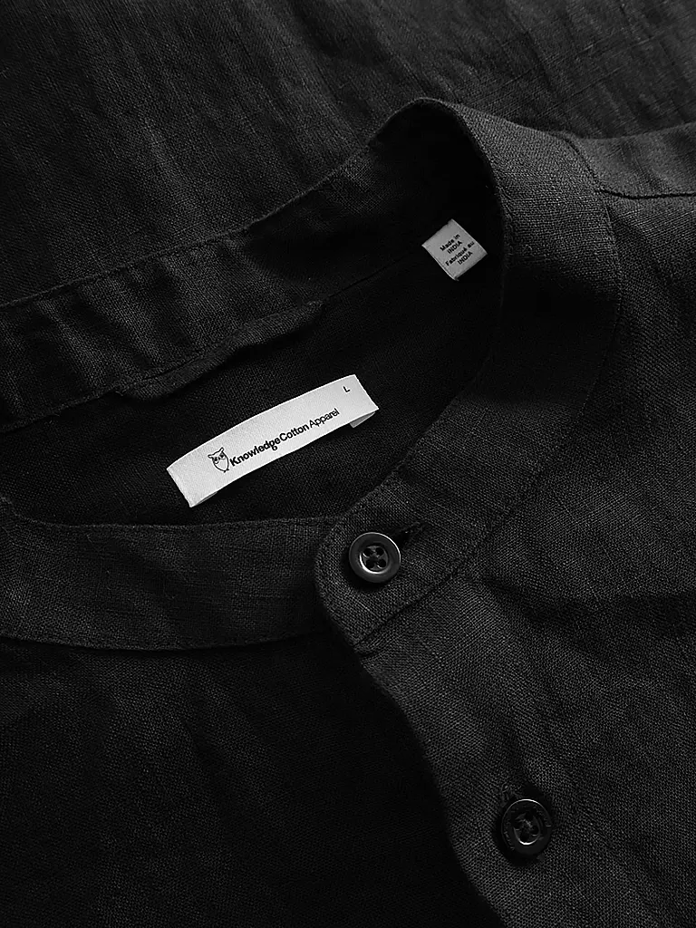 KNOWLEDGE COTTON APPAREL | Leinenhemd  | schwarz